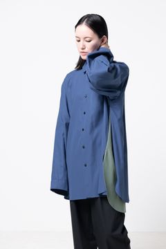 【23AW】two slit shirt [BLUE] - ツースリットシャツ [ブルー] / vuy-a23-s01