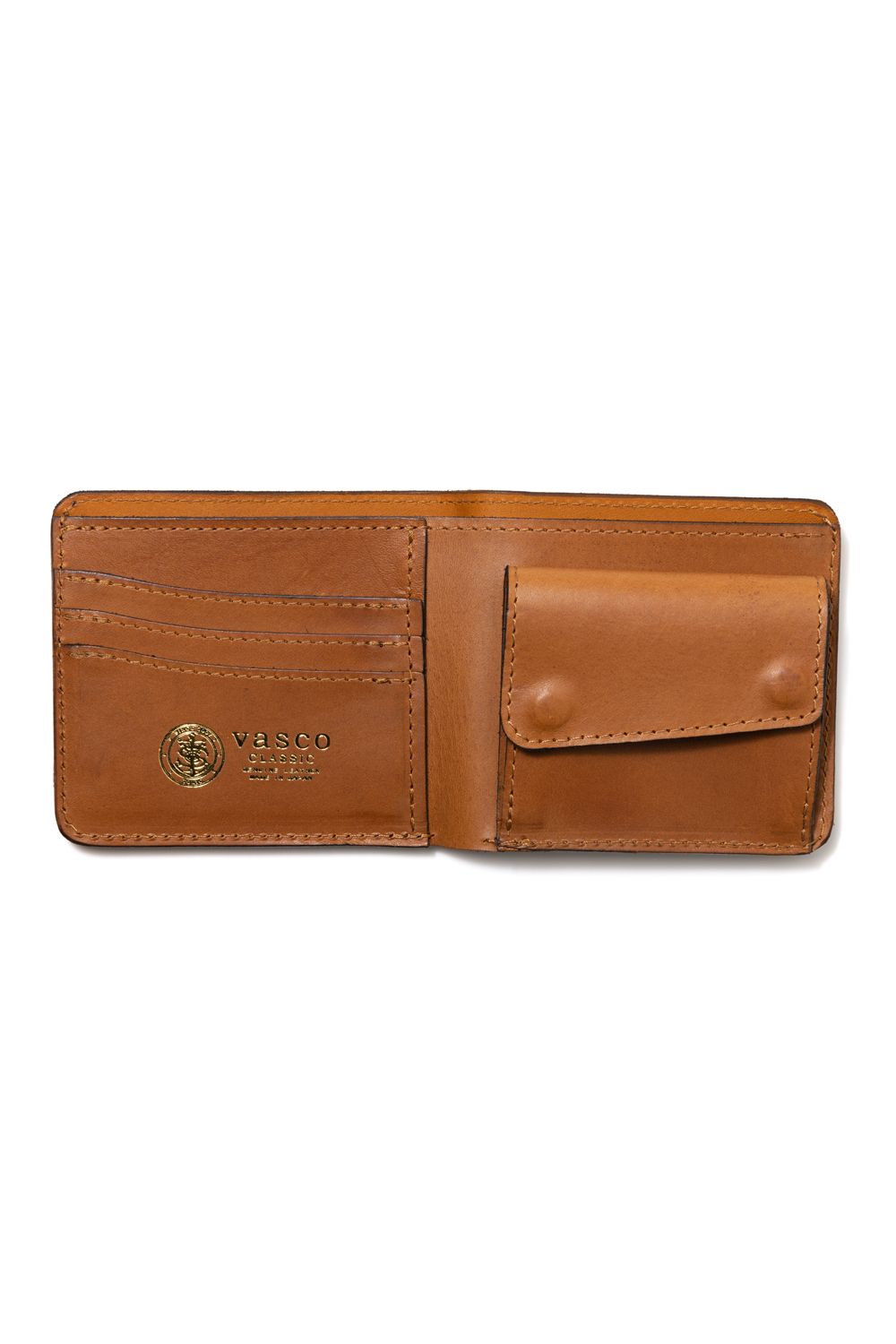 【ラスト1点 / 24AW】LEATHER VOYAGE SHORT WALLET [MEAL] | ショートウォレット (二つ折り) / キャメル