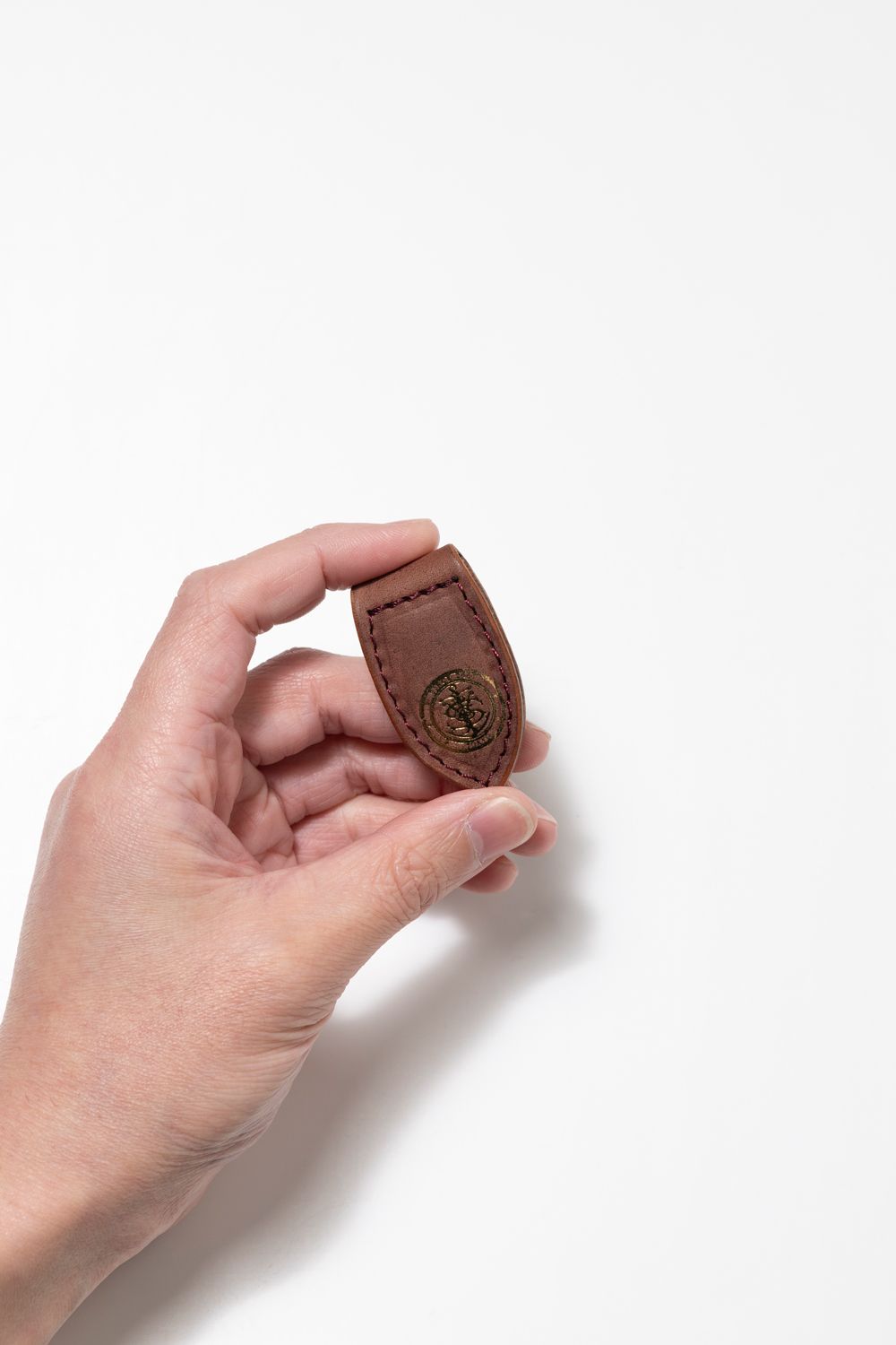LEATHER GARRISON MONEY CLIP [BACKSKIN- WHISKY] | シェルコードバン マネークリップ / バックスキン ウイスキー