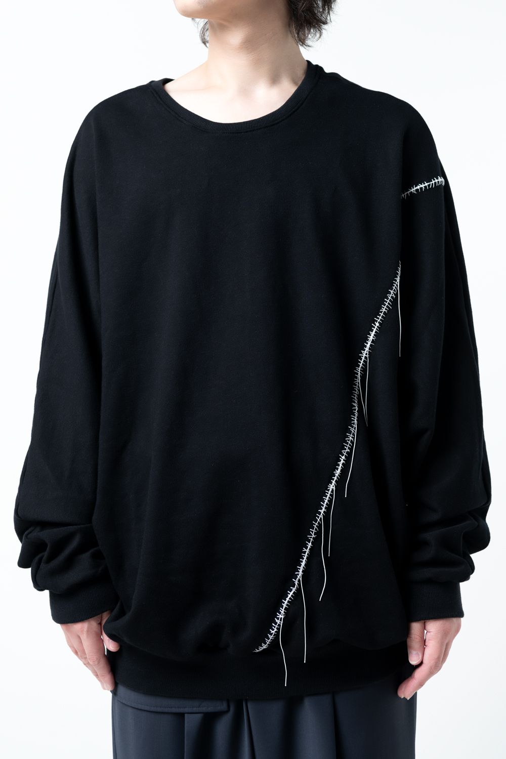 KMRii - 【22AW】 Hand Stitch Dolman 02 [BLACK] - ハンド