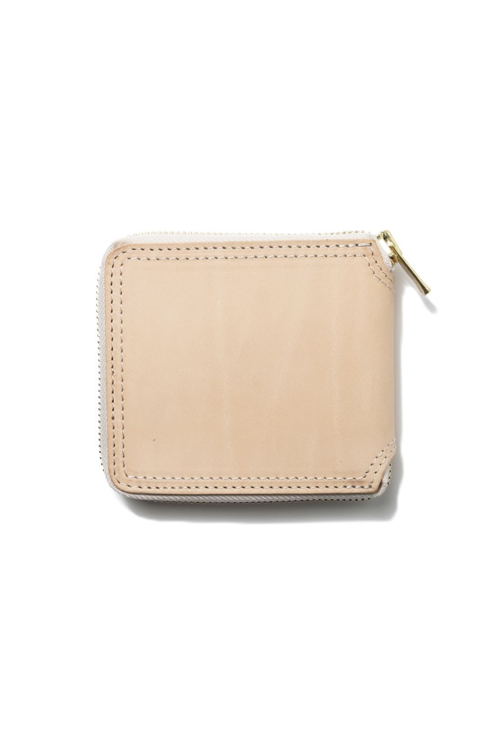 【25SS予約受付中｜12/17まで】レザーボヤージュラウンドジップショートウォレット [ベージュ] / LEATHER VOYAGE ROUND ZIP SHORT WALLET [SAND]