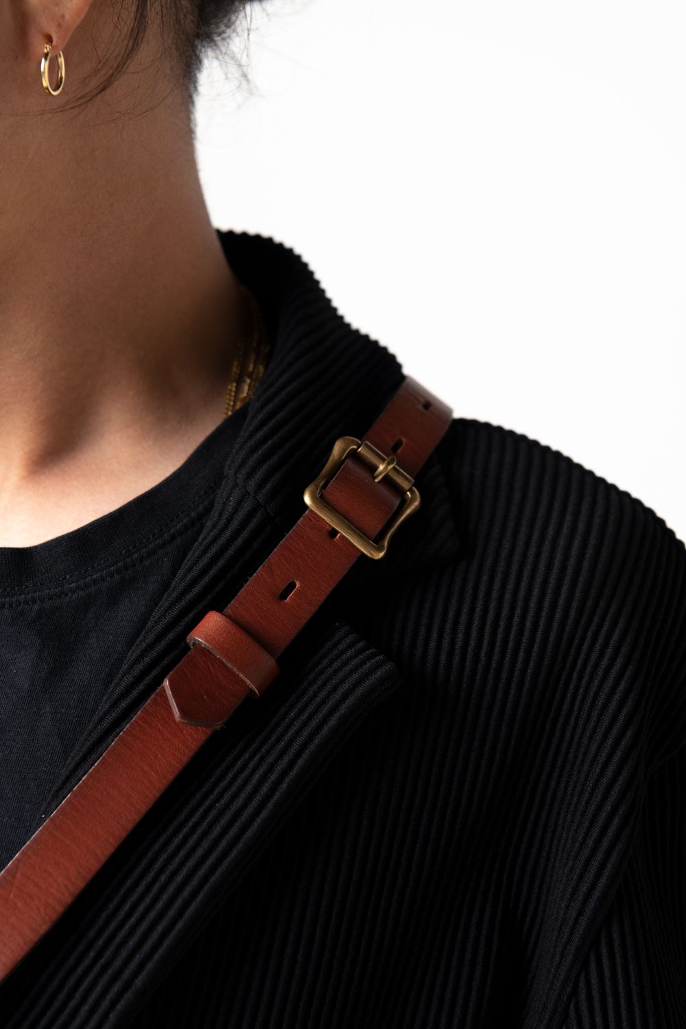 【25SS予約商品】LEATHER WAIST BAG - SMALL [CAMEL] | ウエストバッグ (スモール) / キャメル