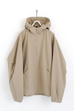 【ラスト1点 / 24SS】hoodie blouson FINX COTTON [CAMEL] - パーカーブルゾン [キャメル] / vu-s24-b02