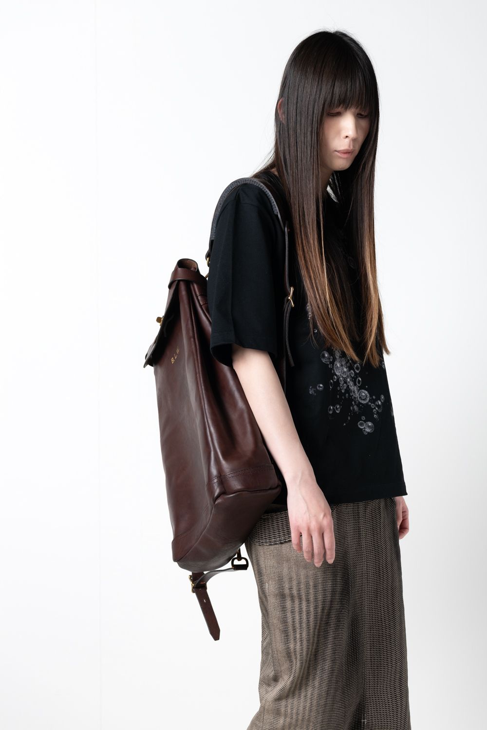 【26SS】LEATHER VOYOGE 2WAY RUCKSACK [BROWN] / レザーリュックサック (2WAY) [ブラウン]