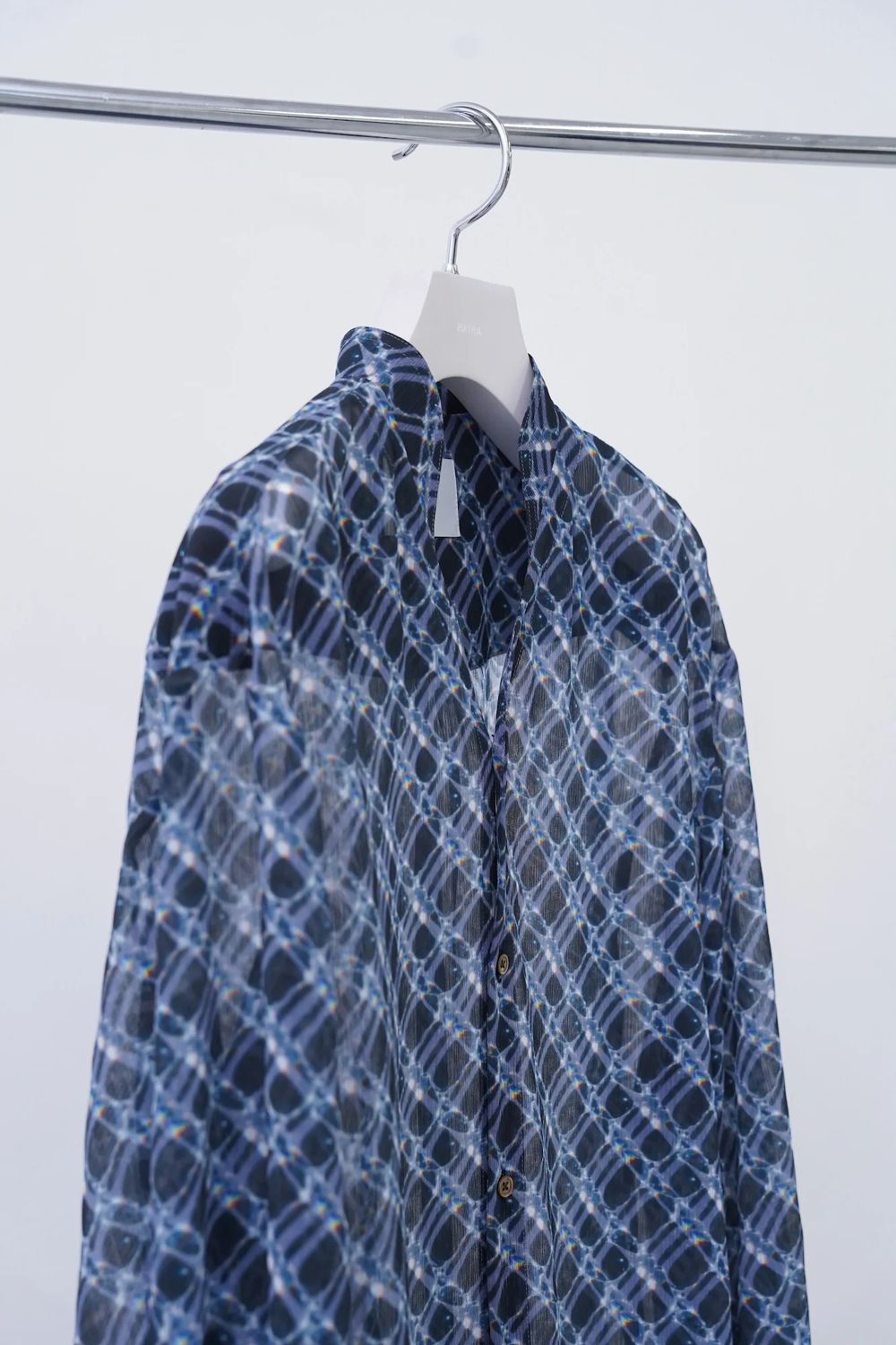 【26SS / 予約受付中】Lattice Sheer Shirt [charcoal] - ラティスシアーシャツ [チャコール] / SS26SH04