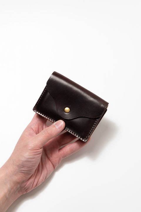 LEATHER GARRISON POCKET WALLET [No.8] | シェルコードバン ポケットウォレット (三つ折り) / バーガンディ