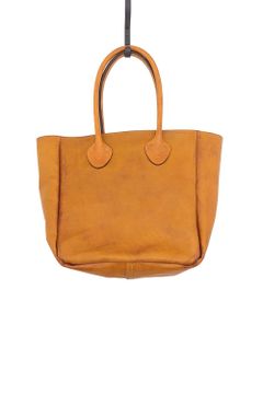 レザーオールドトートバッグ - ミディアム [マスタードキャメル] / LEATHER OLD TOTE BAG - MIDIUM [MUSTARD CAMEL]