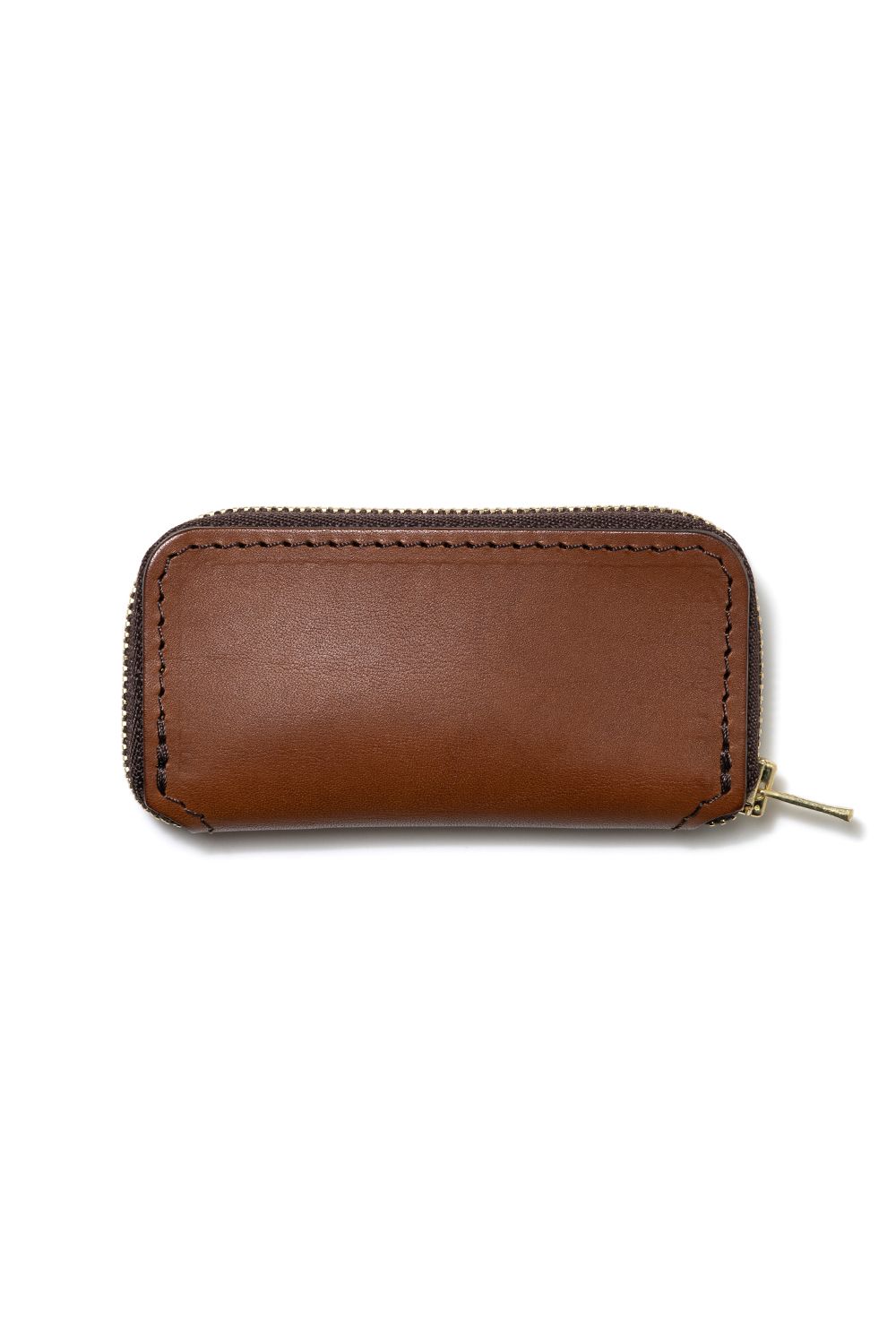 LEATHER VOYAGE ROUND ZIP KEY CASE [CORTESIA] TypeB | キーケース (ラウンドジップ) / ブラウン
