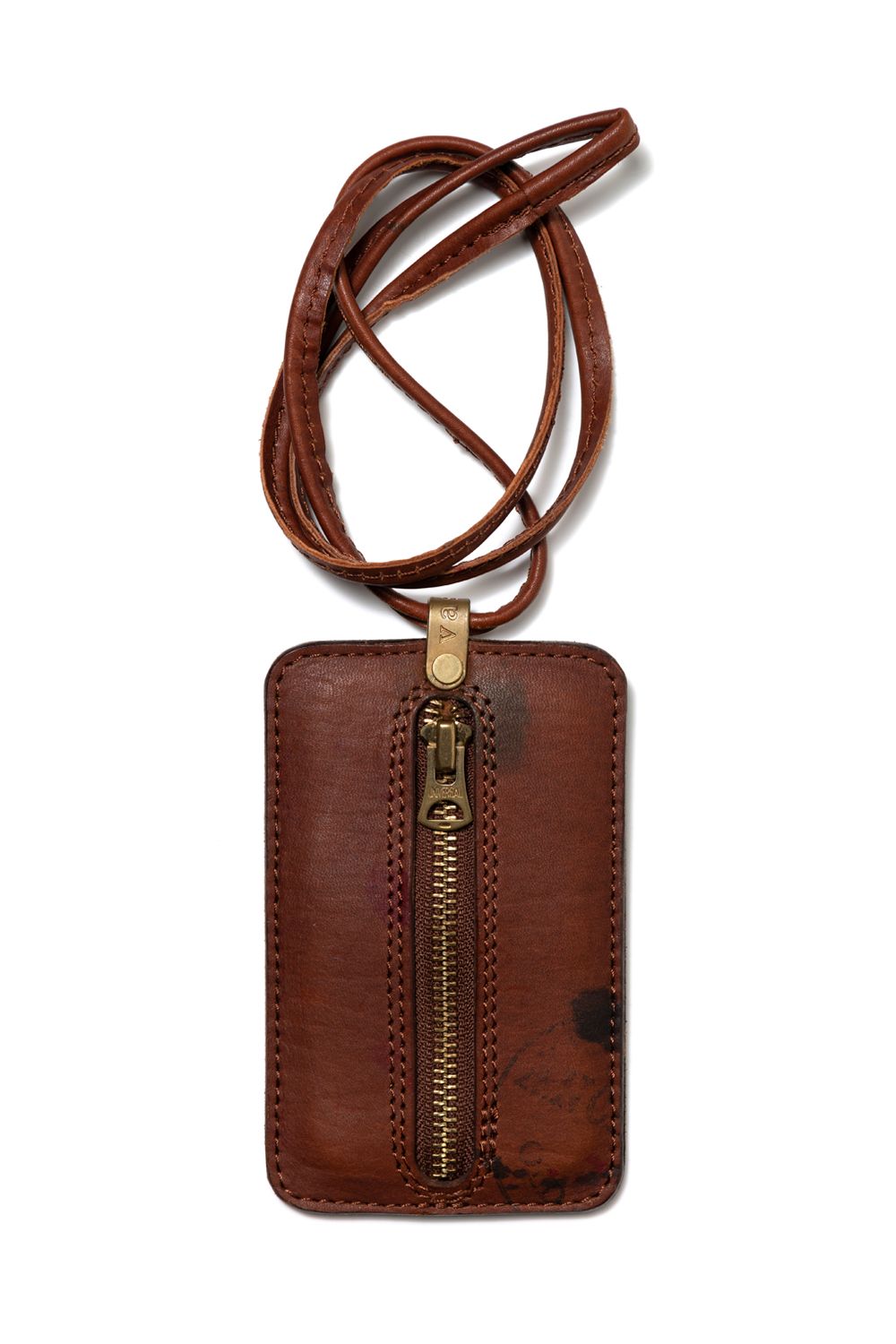 PAINT LEATHER NECK WALLET [CAMEL] | ペイントレザー ネックウォレット / キャメル