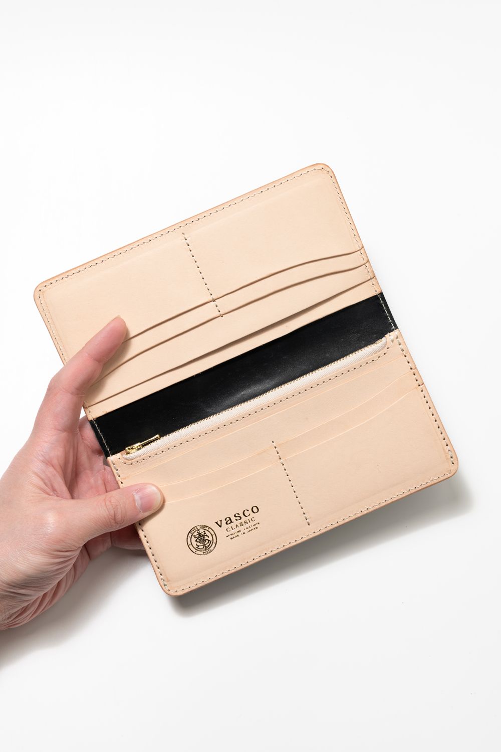 LEATHER GARRISON LONG WALLET [BACKSKIN-ARMY GREEN] TypeB | シェルコードバン ロングウォレット / バックスキン アーミーグリーン
