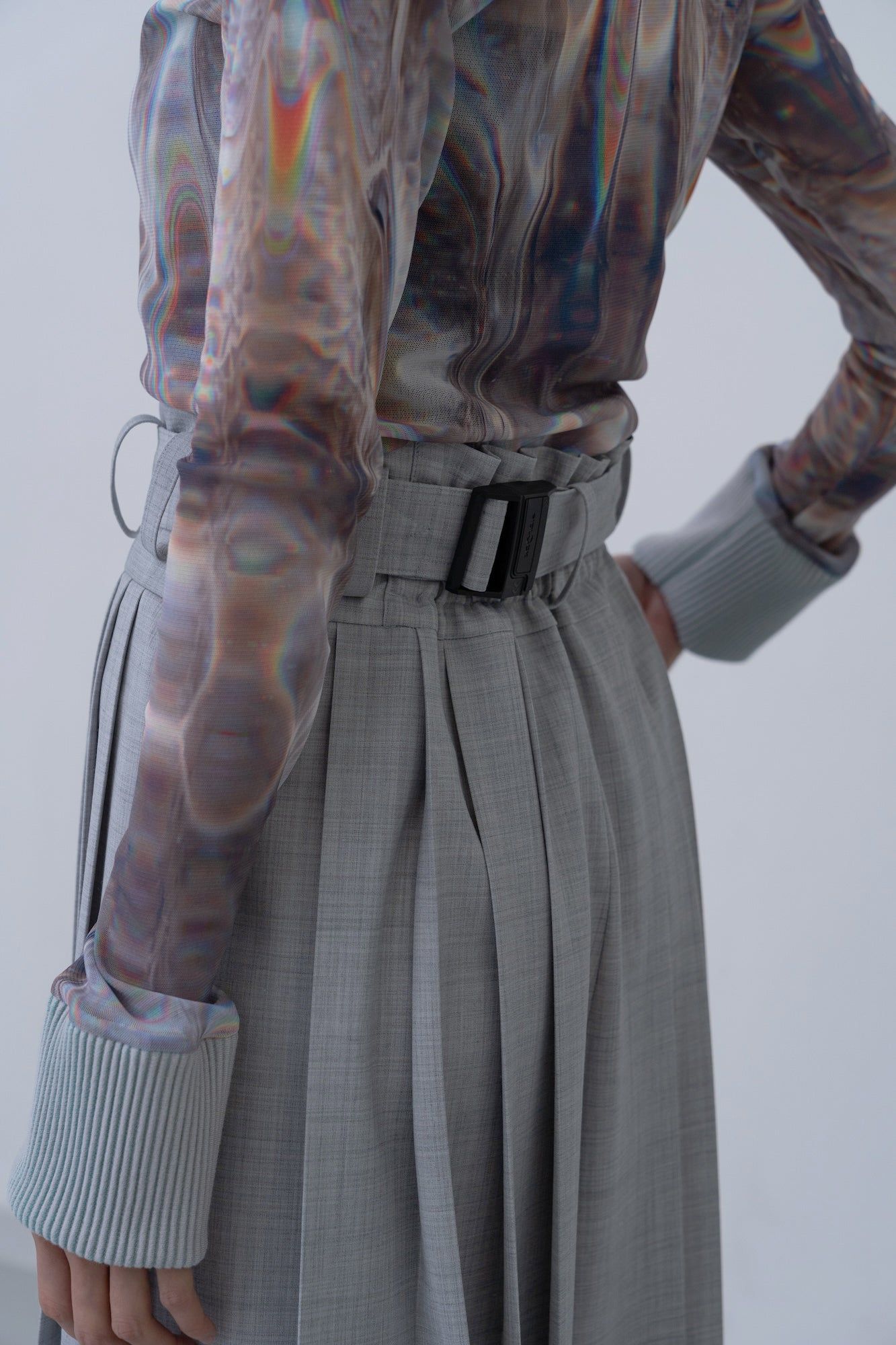 Hak Pleats Pants U [grey]