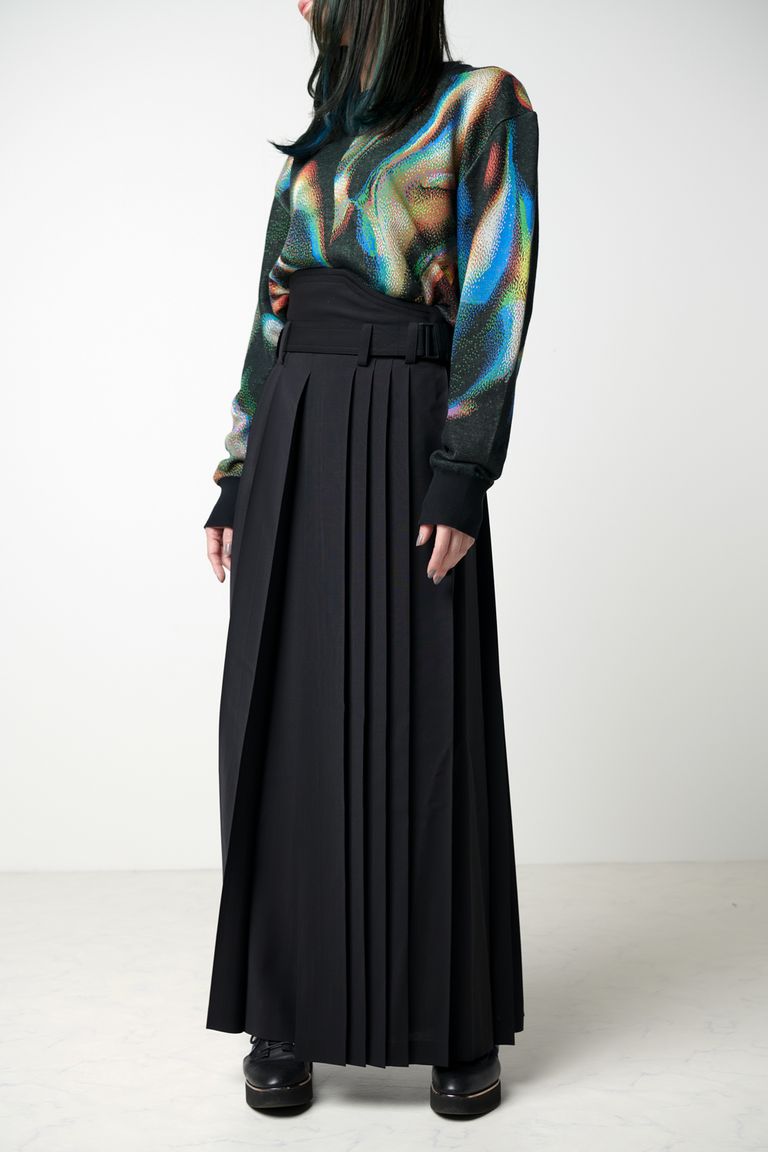 HATRA - 【ラスト1点 / 23SS】Hak Pleats Pants [black] - ハカマ 