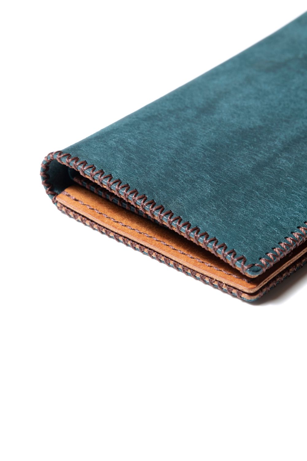 【1点のみ / 限定カラー】長財布 (コインあり) [ブルー × キャメル] / Long Wallet II [BLUE × CAMEL]