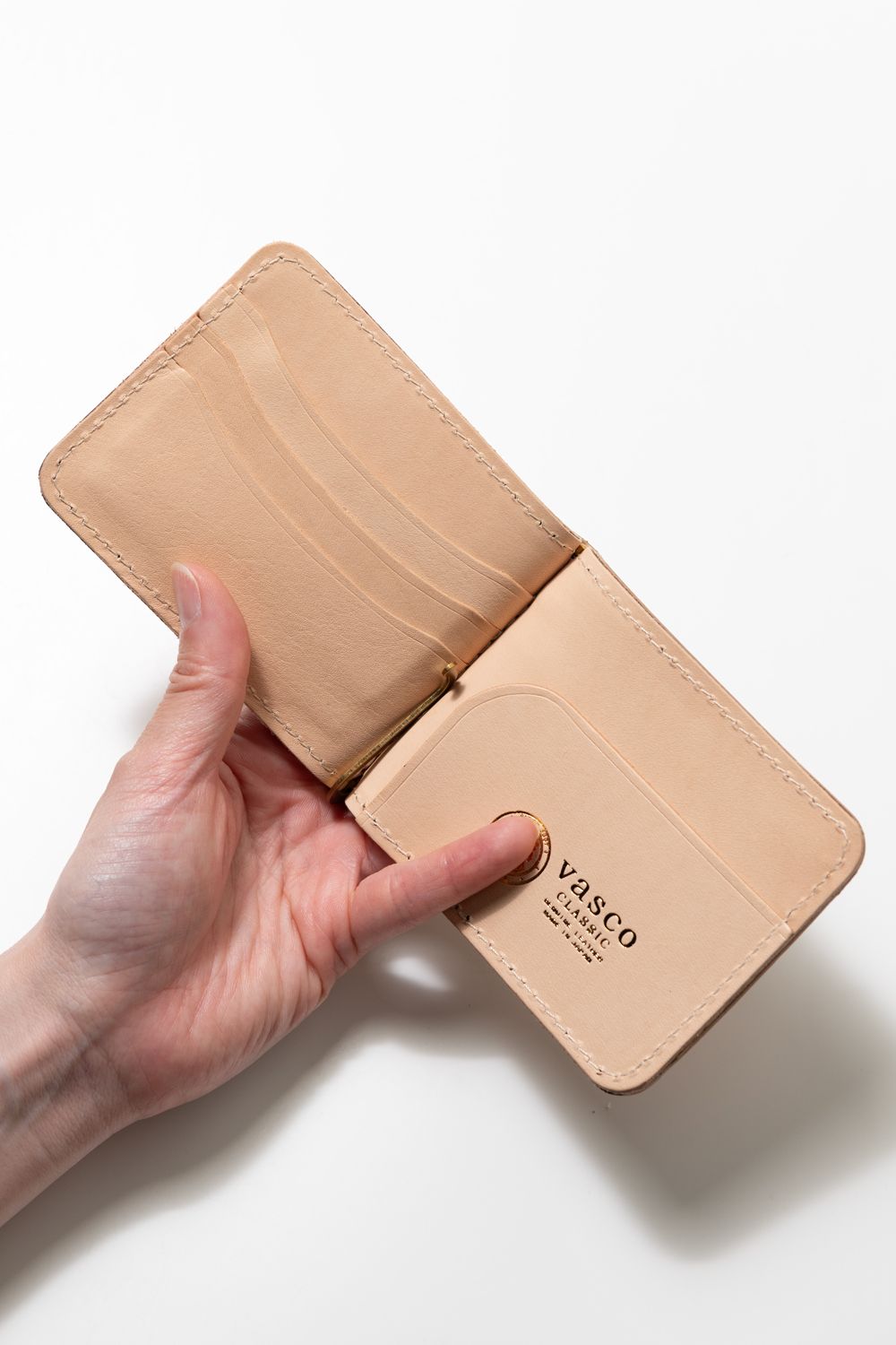 【ラスト1点 / 25SS】LEATHER GARRISON MONEY CLIP [BACKSKIN-WHYSKY] | シェルコードバン マネークリップ / バックスキン ウイスキー