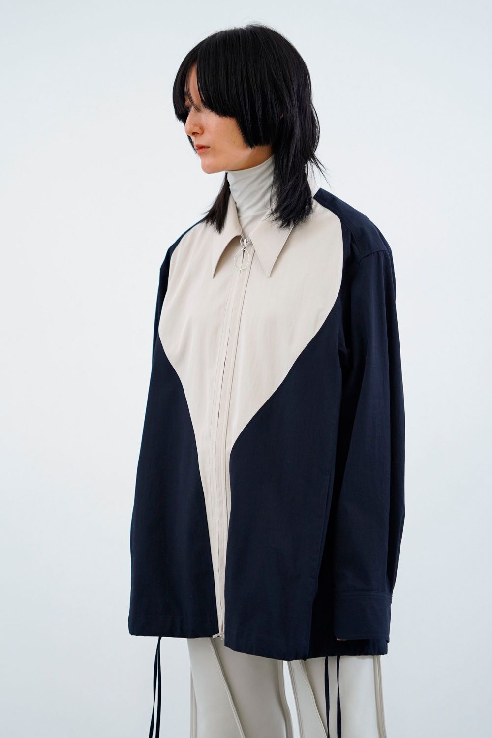 【24AW】Heart Shirt [ivory-navy] - ハートシャツ [アイボリー-ネイビー] / AW24SH02