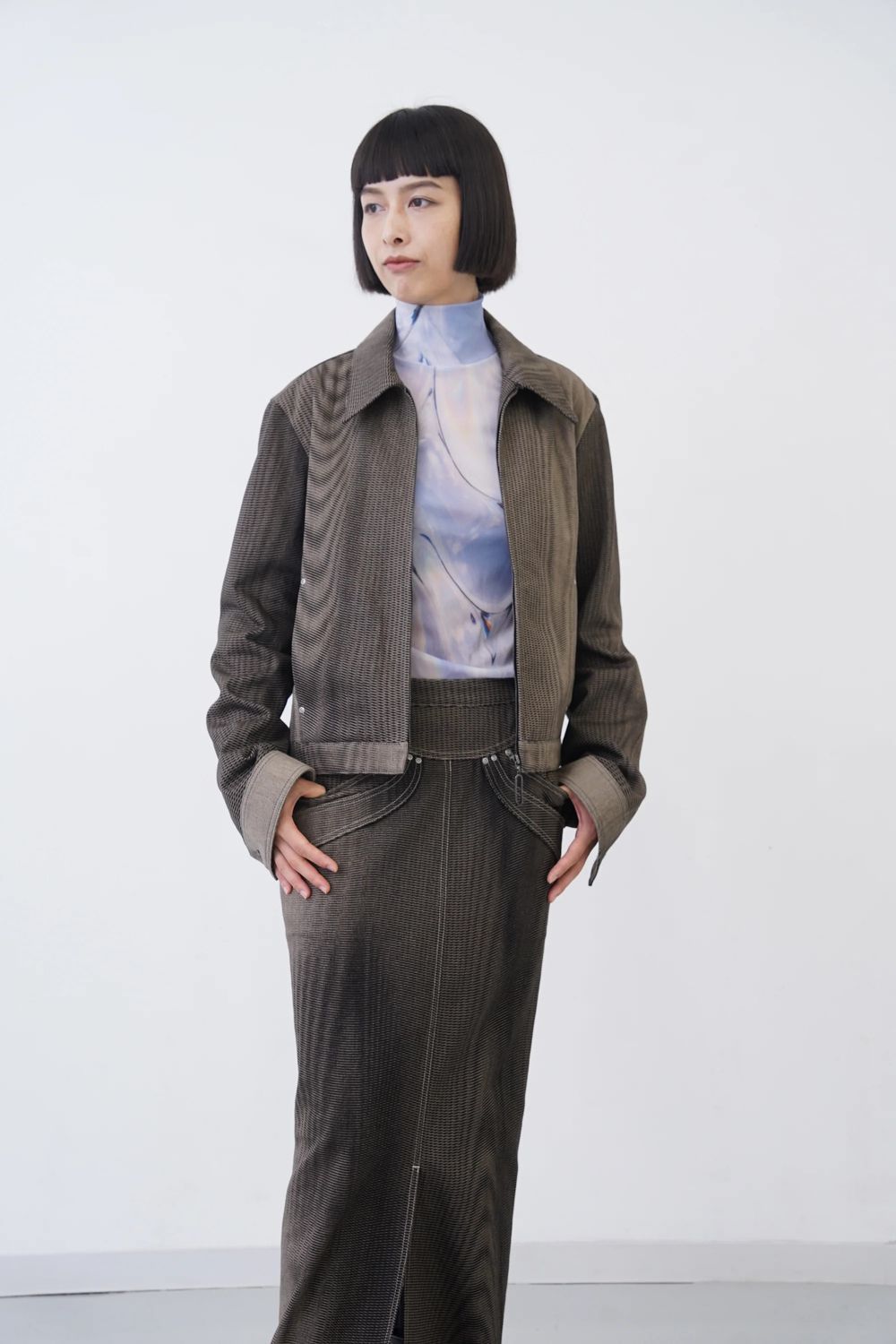 【26SS / 予約受付中】Mirage Bleach Skirt [black]  - ミラージュブリーチスカート [ブラック] / SS26BT08