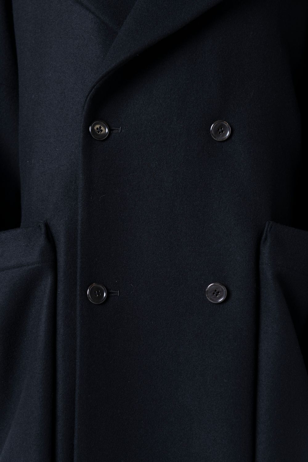 【23AW】shawl collar coat [BLACK] - ショールカラーコート [ブラック] / vu-a23-c21