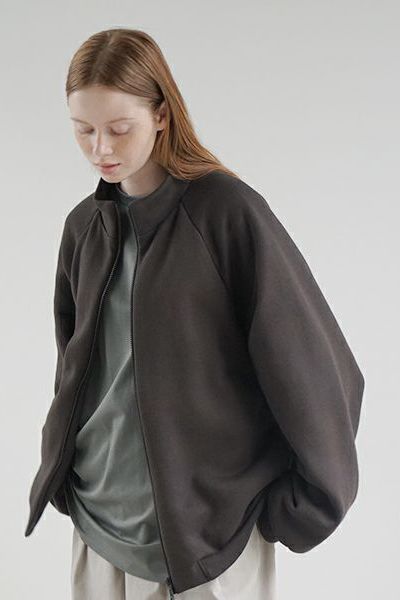 【24AW】fleece blouson [CHARCOAL] - フリースブルゾン [チャコール] / vu-cut-010