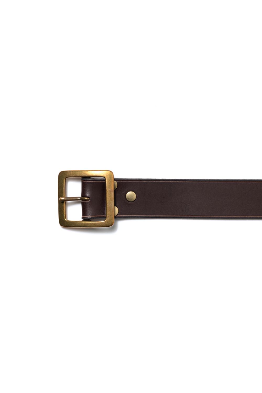 LEATHER GARRISON BELT [BROWN] | レザーギャリソンベルト / ブラウン