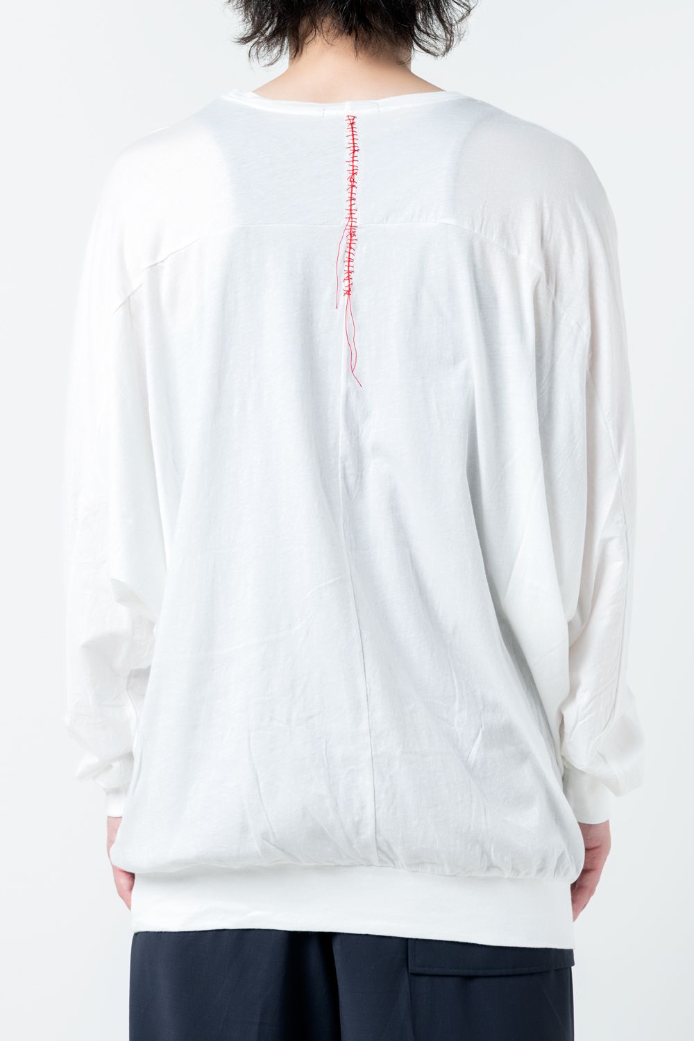 【22AW】 Hand Stitch Dolman Cut / LS [WHITE] - ハンドステッチドルマンカットソー [ホワイト] / CT03A