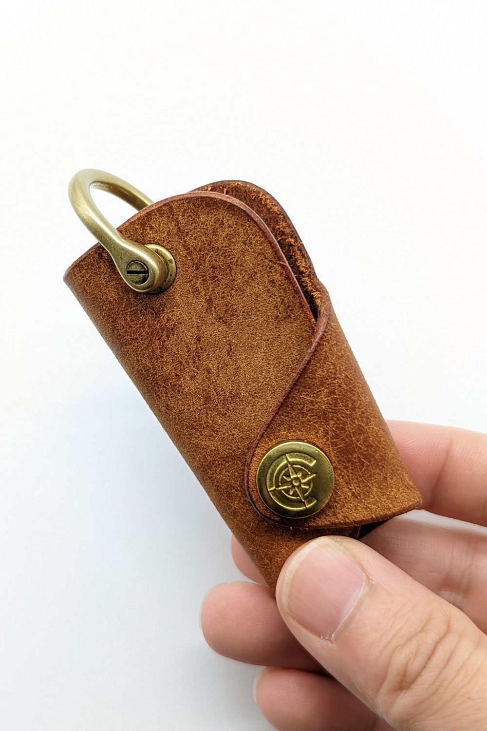 ボタンフックキーケース S [キャメル] / Button Hook Key Case [CAMEL] - プエブロ
