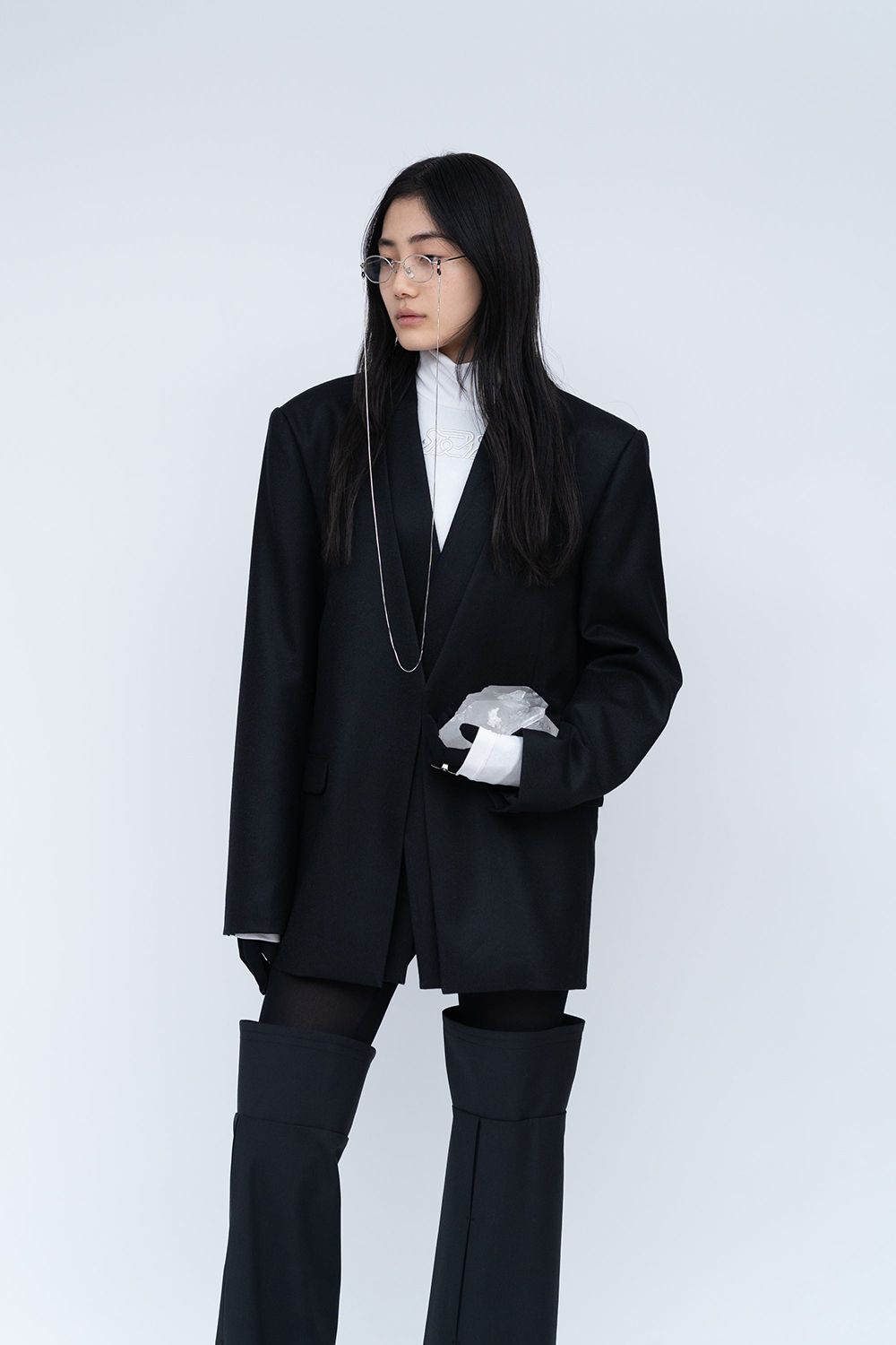 【25AW】Dub Tailored Jacket [grey] - ダブルテーラードジャケット [グレー] / FW25OU01