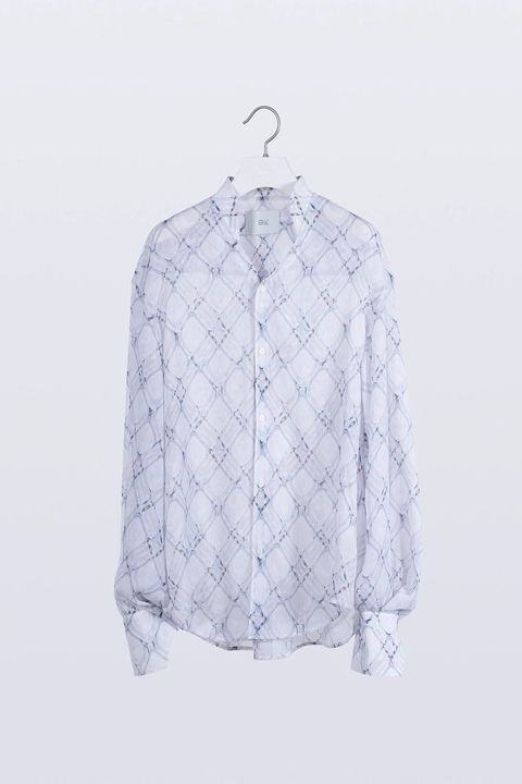 【26SS / 予約受付中】Lattice Sheer Shirt [white] - ラティスシアーシャツ [ホワイト] / SS26SH04