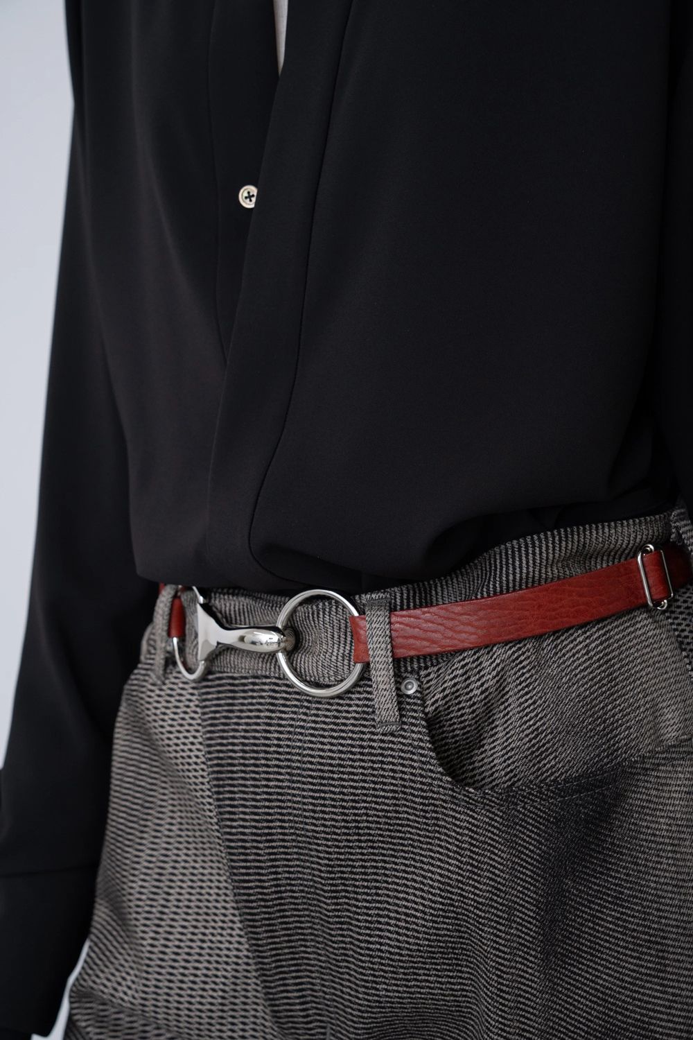 【26AW / 予約受付中】Orbital Belt LT [terracotta] - オービタルベルト レザー [テラコッタ] / FW26AC03