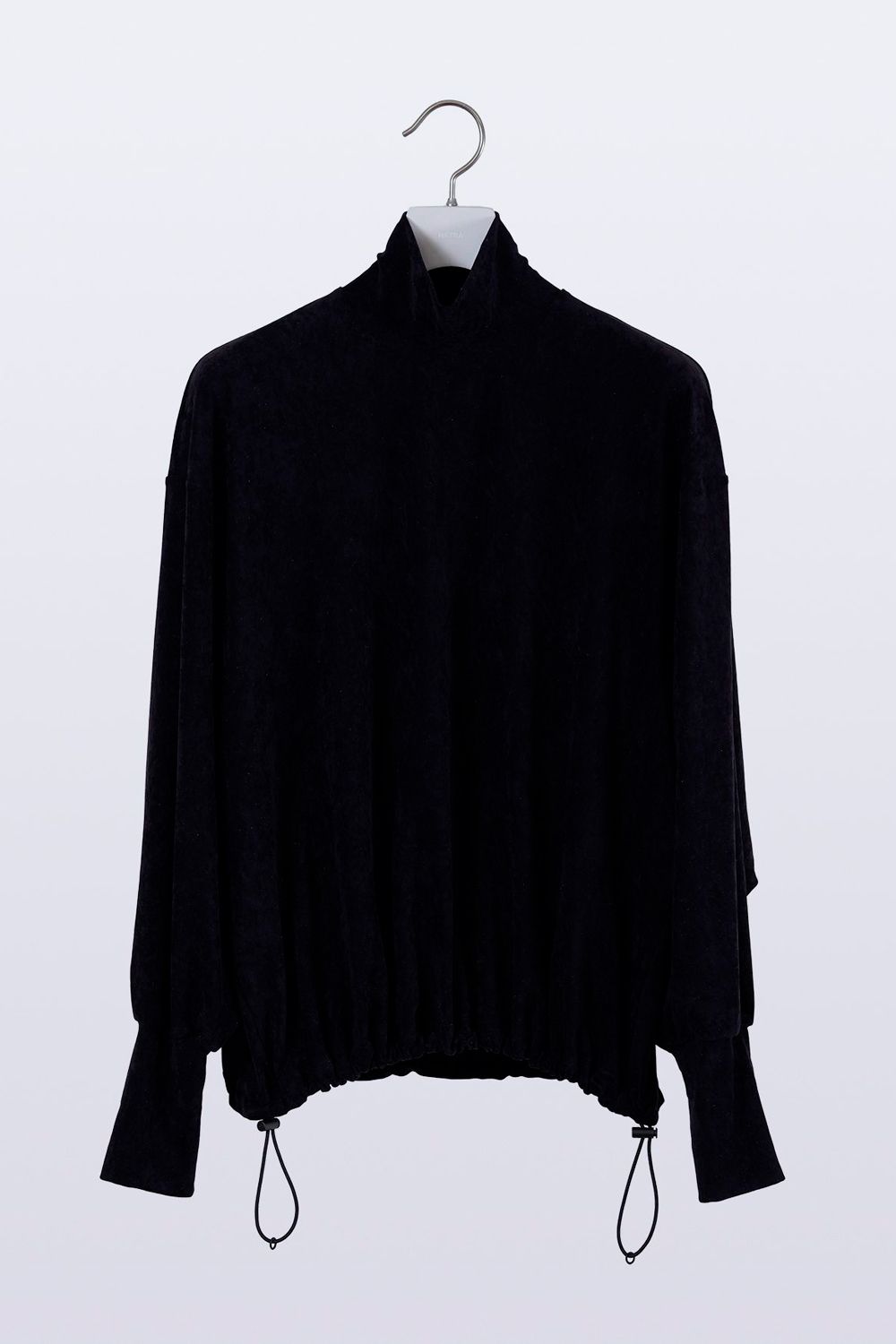 HATRA - 【24AW】Lunar Velour Moc Top [black] - ルナーベロア