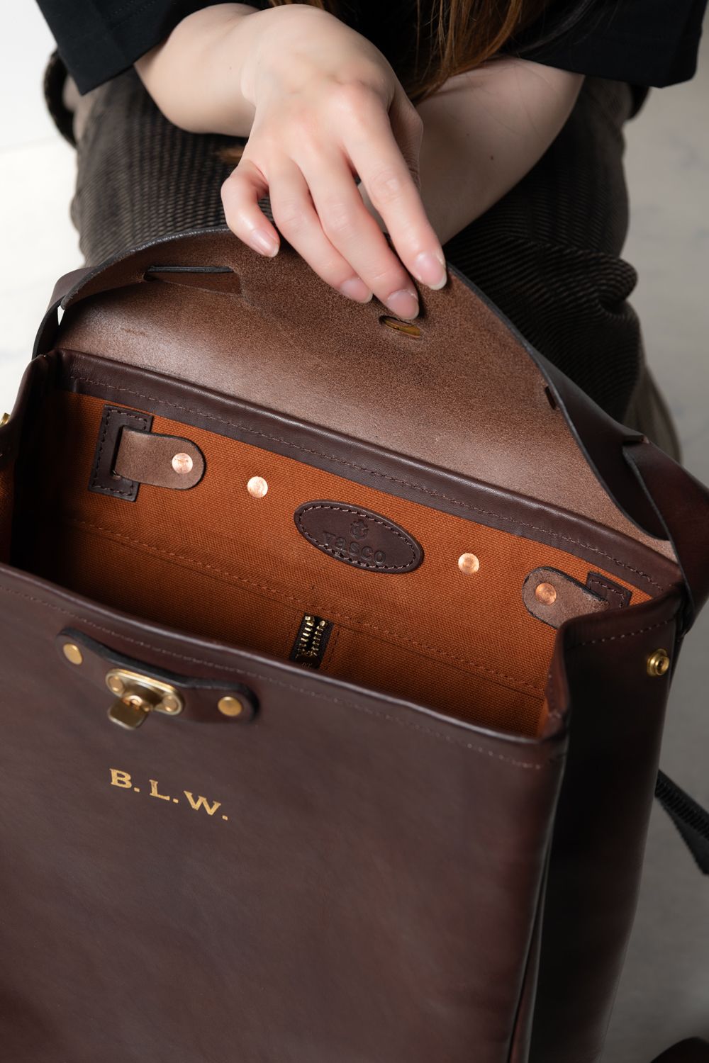 【26SS】LEATHER VOYOGE 2WAY RUCKSACK [BROWN] / レザーリュックサック (2WAY) [ブラウン]