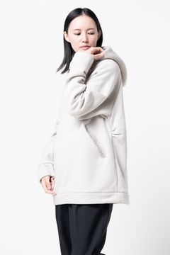 【23AW】balloon over boa hoody [GRAY BEIGE] - バルーンオーバーボアフーディー [グレーベージュ] / vu-a23-t06