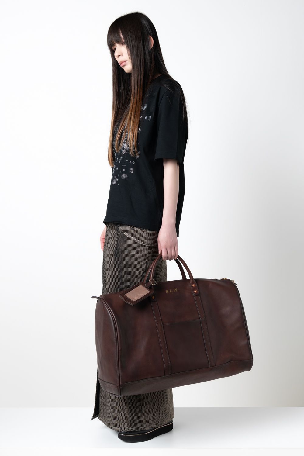 【ラスト1点 / 26SS】LEATHER TRAVEL BOSTON BAG [BROWN] | レザーボストンバッグ / ブラウン