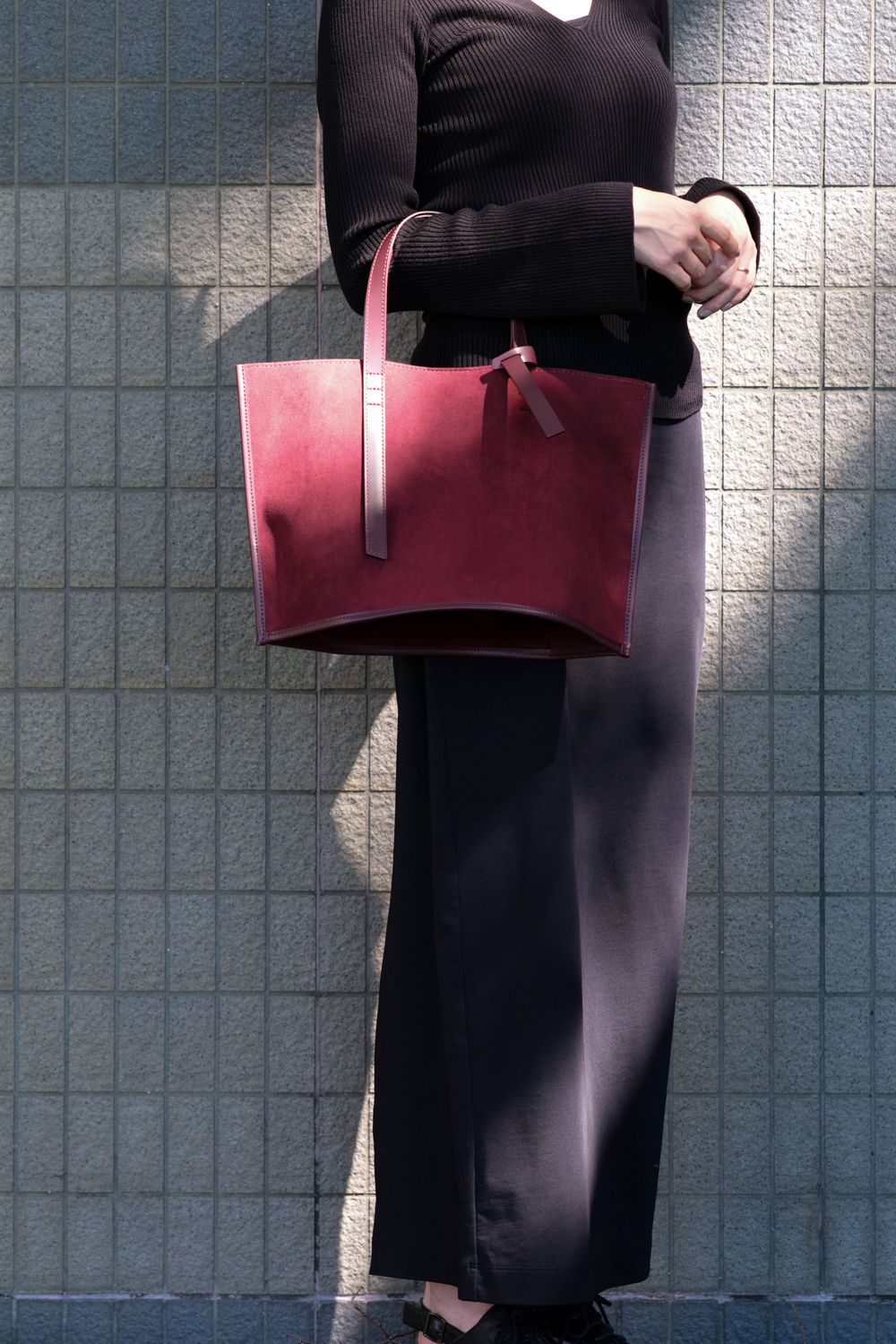 flat bag - tote [bordeaux] / フラットバッグトート [ボルドー]