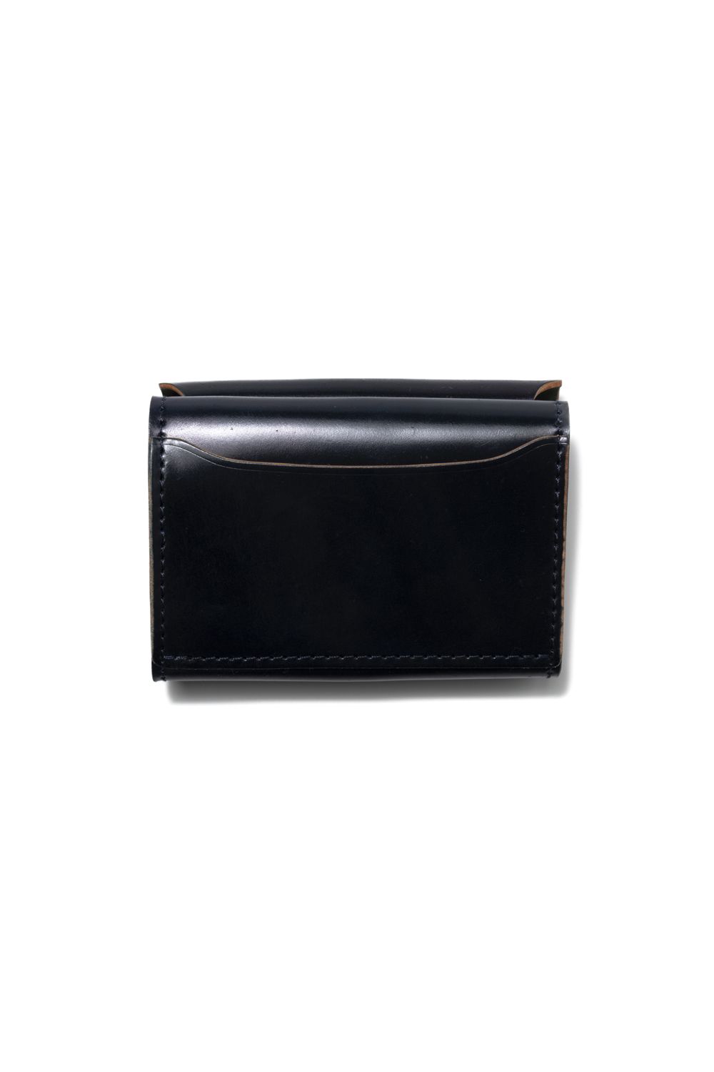 LEATHER GARRISON POCKET WALLET [NAVY] | シェルコードバン ポケットウォレット (三つ折り) / ネイビー