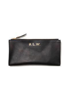 【25SS】LEATHER WANDER POUCH【B.L.W.】/ BLACK | マチ付きレザーポーチ / ブラック