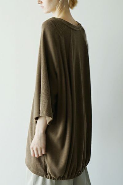 【25SS】ballon t-shirt [KHAKI]｜バルーンTシャツ / vu-cut-003