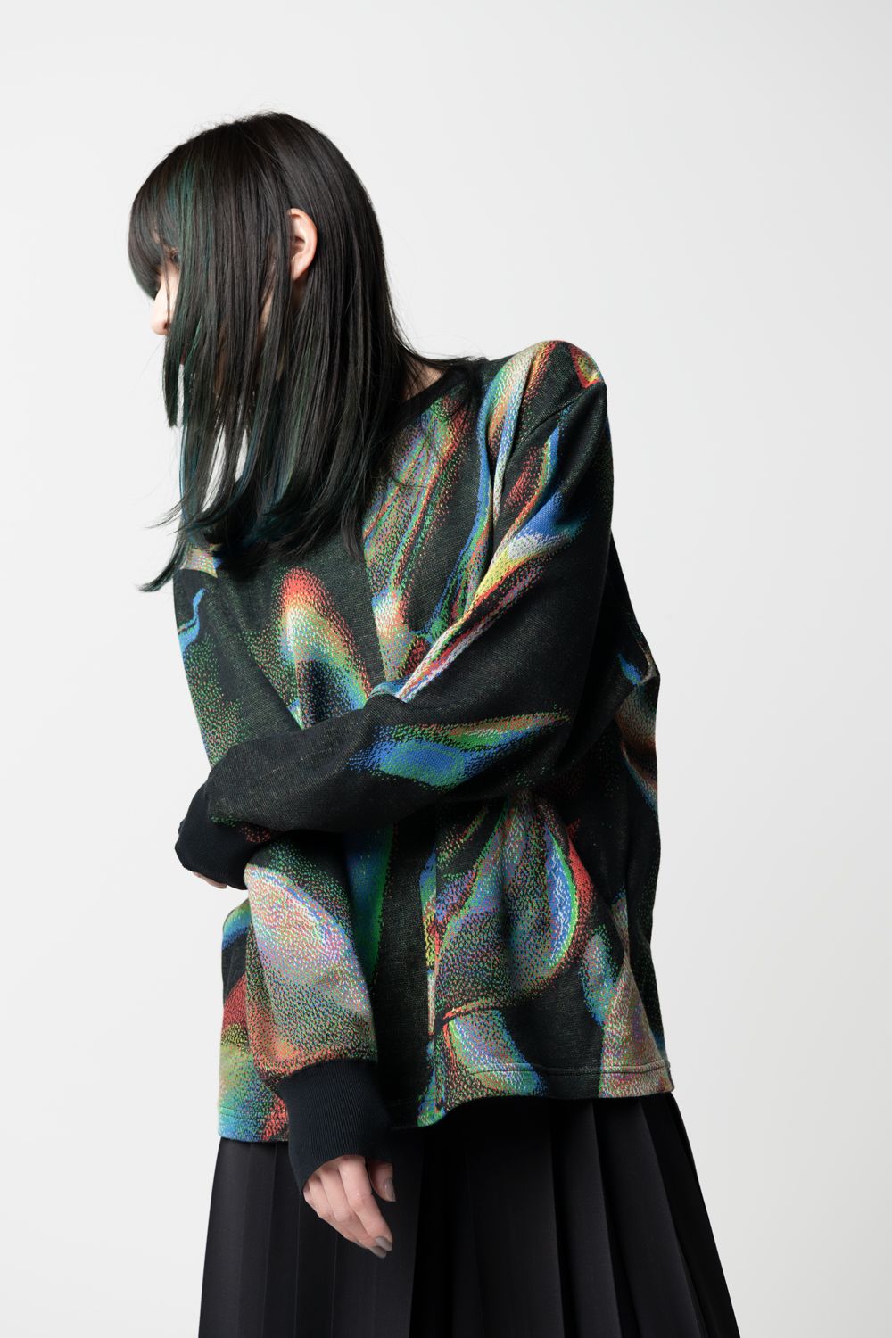 HATRA - 【ラスト1点 / 23SS】Spectre Sweater [black] - スペクトル