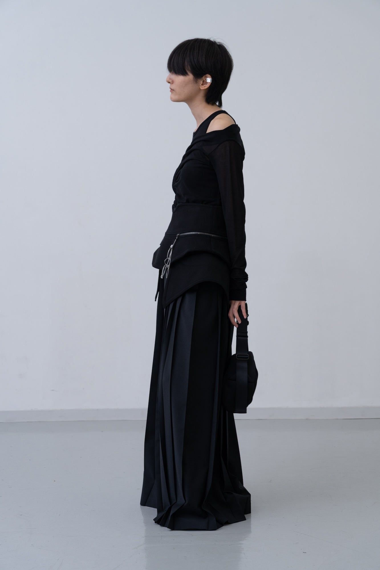 Hak Pleats Pants U [black]