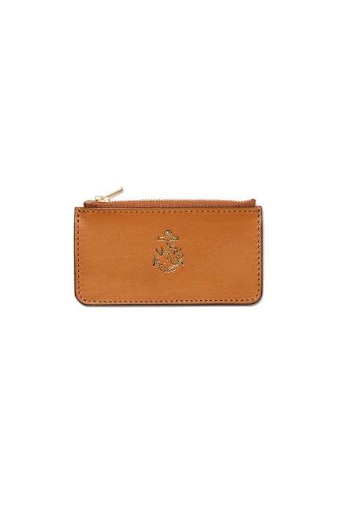 【ラスト1点】LEATHER NAVAL ZIP POCKET WALLET [MEAL] | ネイバル ジップポケットウォレット / キャメル