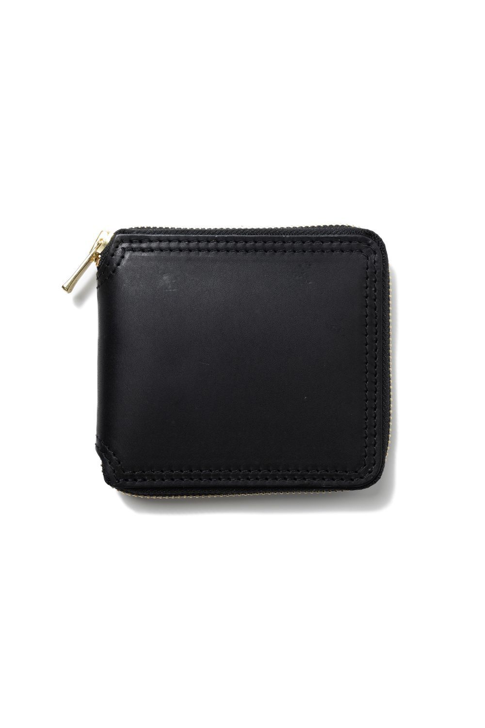 【25SS予約商品】レザーボヤージュラウンドジップショートウォレット [ブラック] / LEATHER VOYAGE ROUND ZIP SHORT WALLET [NERO]