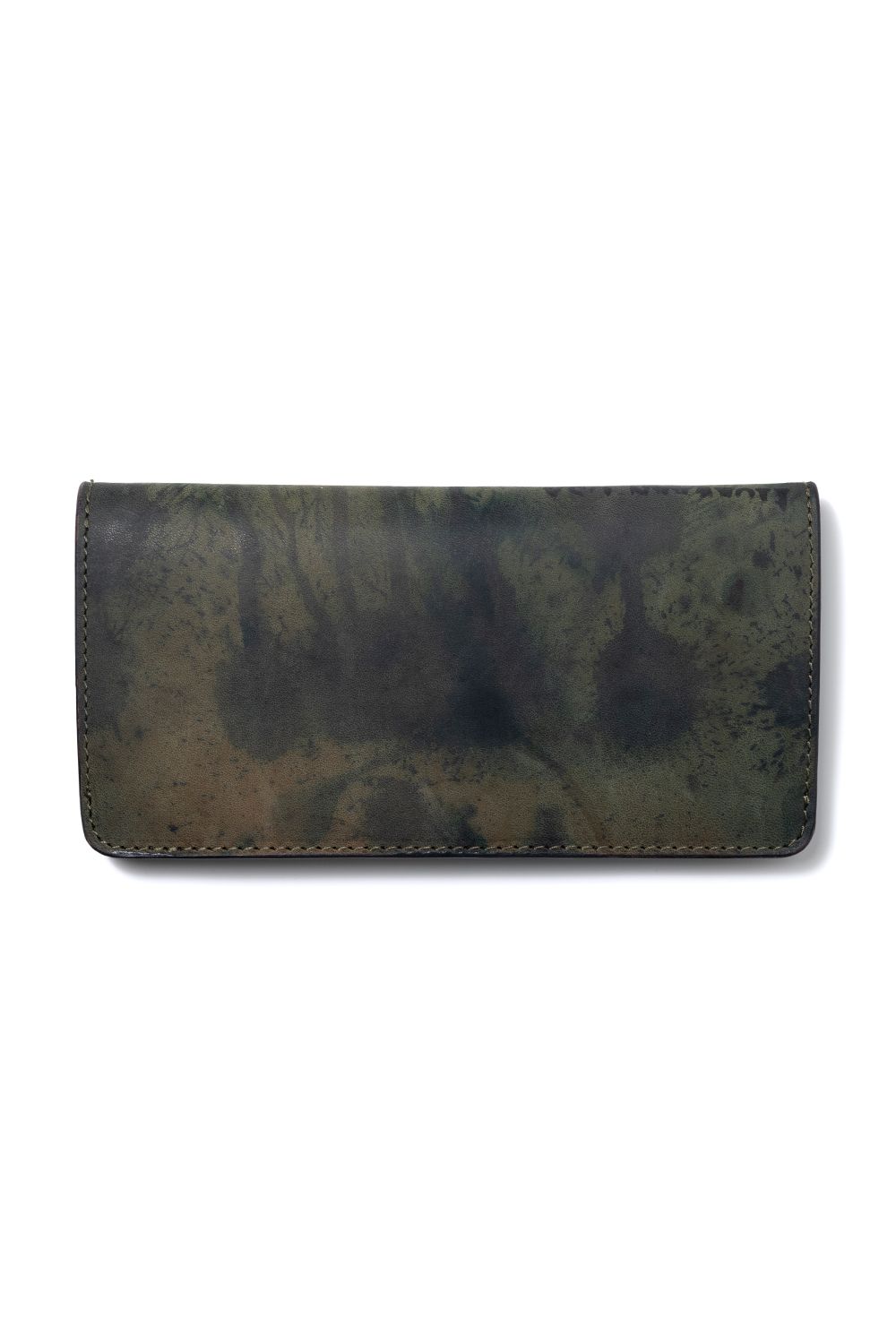 LEATHER GARRISON LONG WALLET [BACKSKIN-ARMY GREEN] TypeA | シェルコードバン ロングウォレット / バックスキン アーミーグリーン