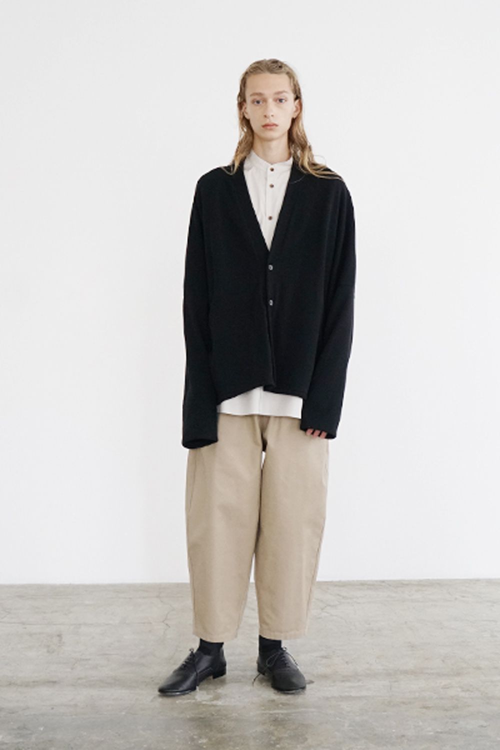 sweat cardigan [BLACK] - スウェットカーディガン [ブラック] / vu-cut-006
