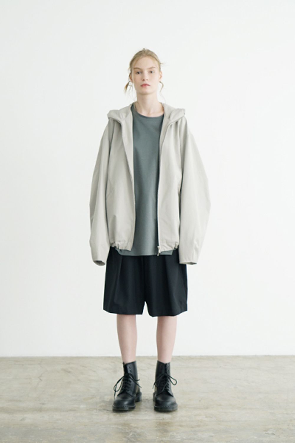 【24SS】hoodie blouson FINX COTTON [CHALK] - パーカーブルゾン [チョーク] / vu-s24-b02