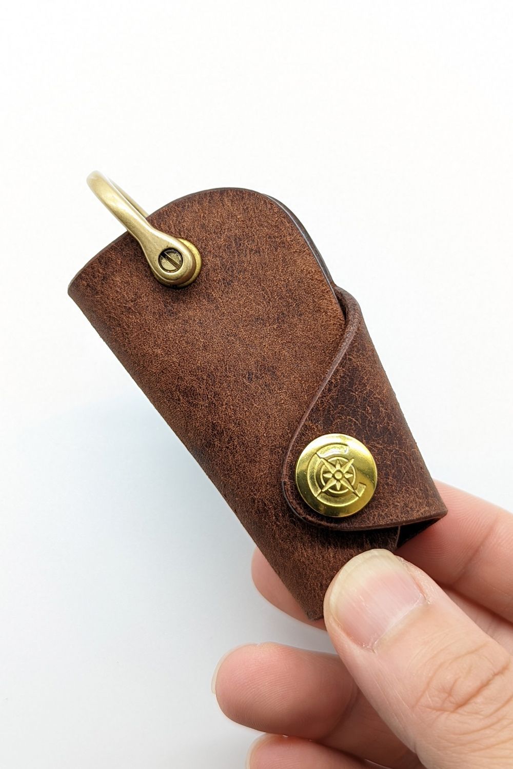 ボタンフックキーケース S [ブラウン] / Button Hook Key Case [BROWN] - プエブロ