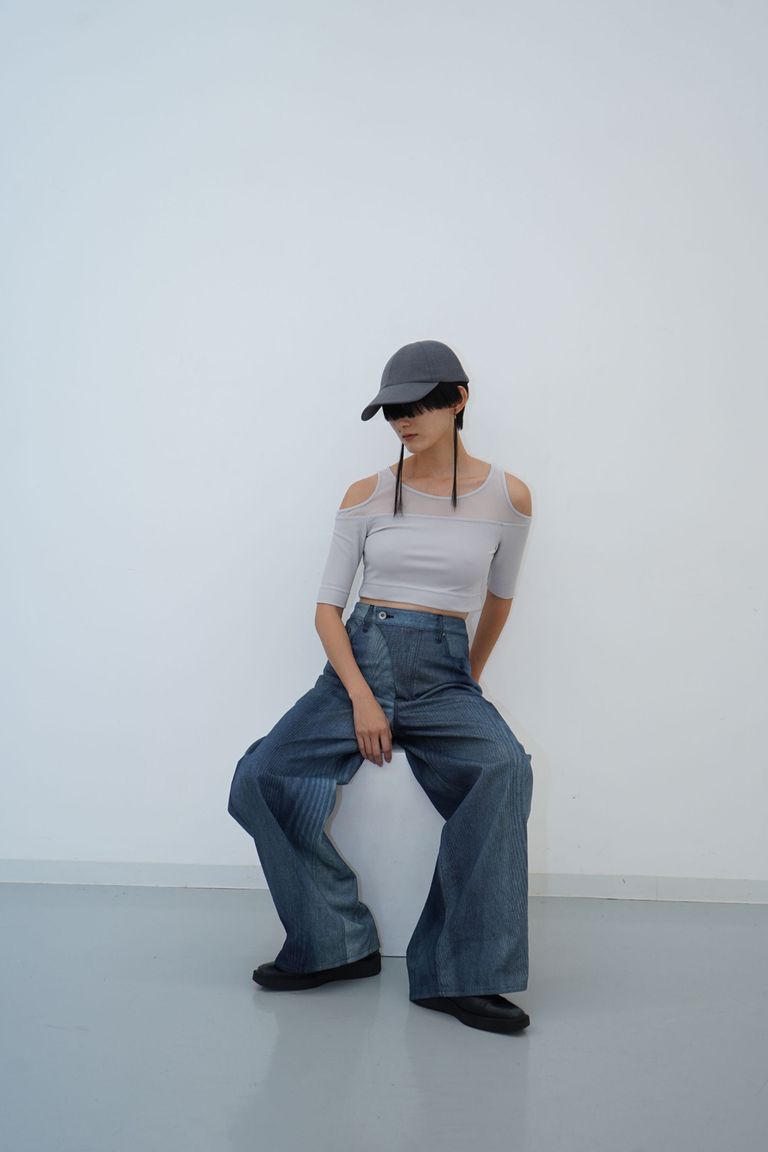 HATRA - 【23SS】Mirage Bold Denim [moire-bleach] - ミラージュ 