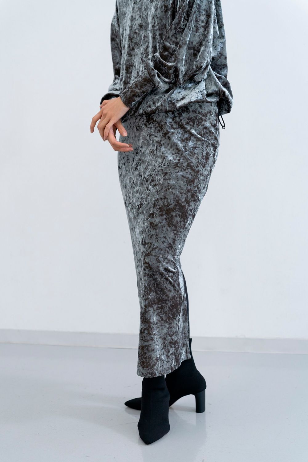【24AW】Lunar Velour Skirt [moss]  - ルナーベロアスカート [モス] / AW24BT05