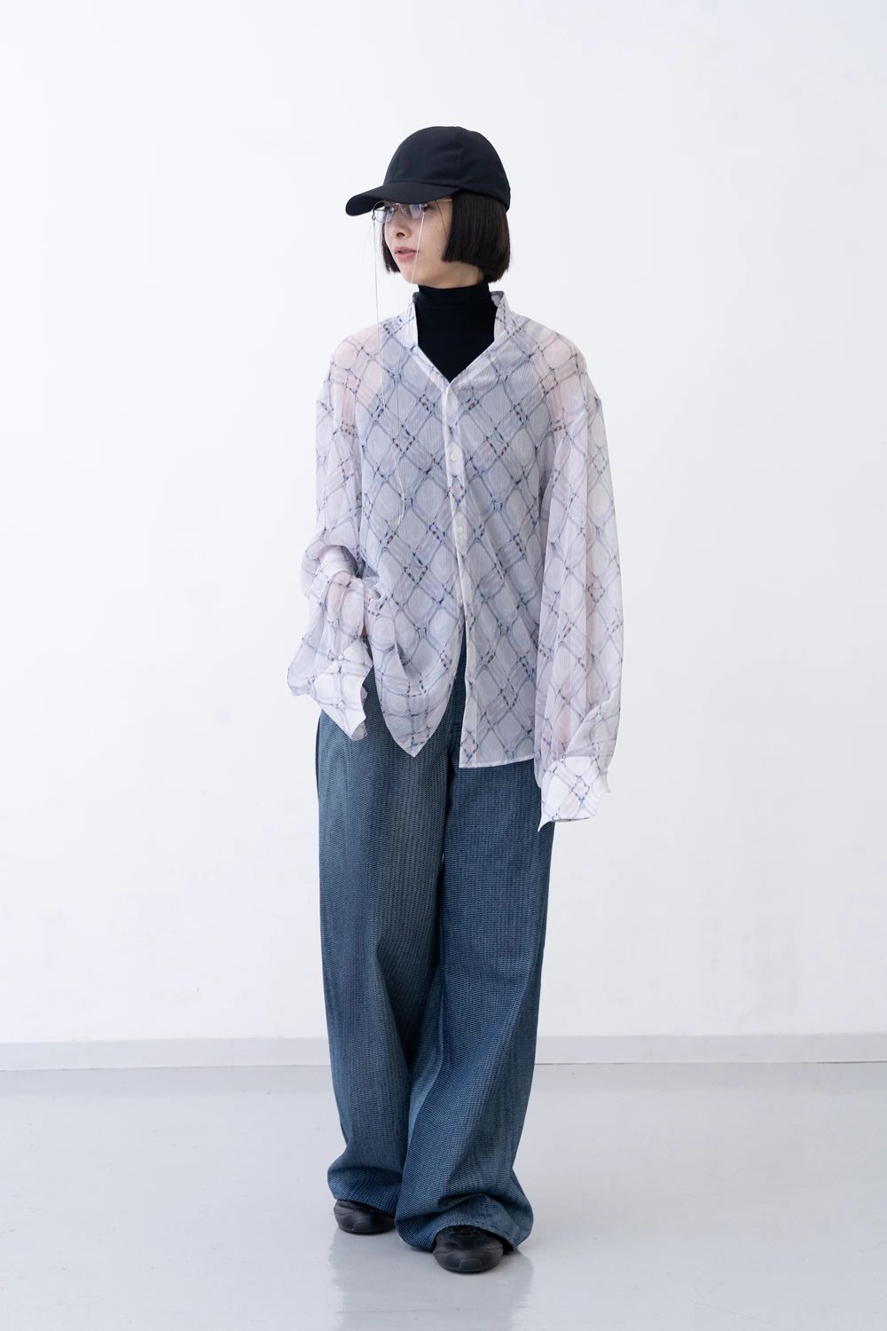 【26SS / 予約受付中】Lattice Sheer Shirt [white] - ラティスシアーシャツ [ホワイト] / SS26SH04