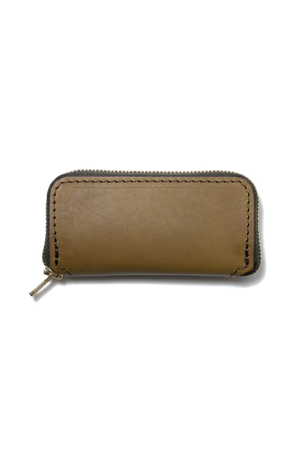 LEATHER VOYAGE ROUND ZIP KEY CASE [VERDE] | キーケース (ラウンドジップ) / オリーブ