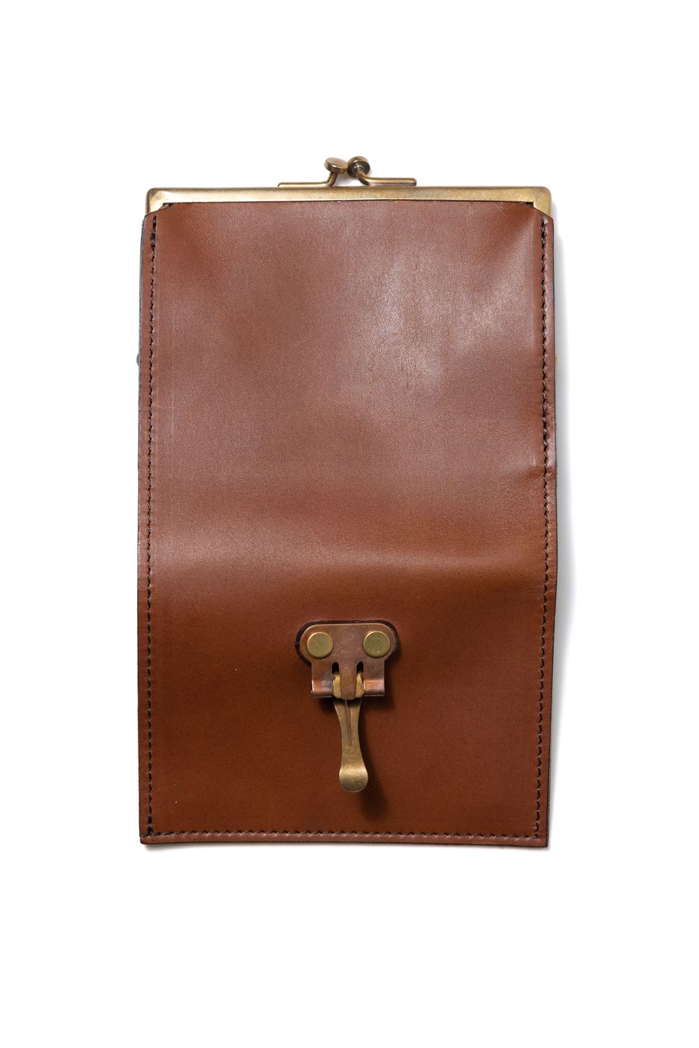【24AW】LEATHER VOYAGE PURSE WALLET [CORTESIA] | パースウォレット (二つ折り・がま口) / ブラウン