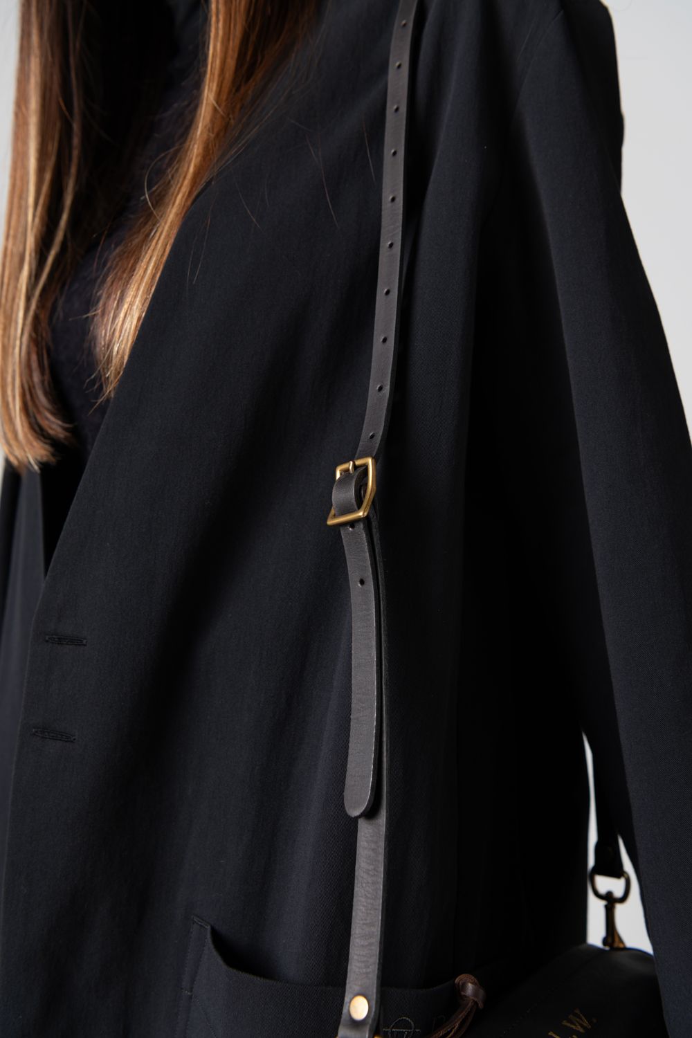 【ラスト1点 / 25SS】LEATHER VOYAGE DRUM BAG [BLACK] | レザードラムバッグ / ブラック